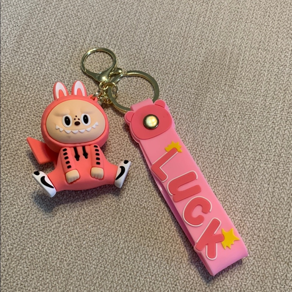 Labubu-Style Bunny Monster Bag Charm/Keychain